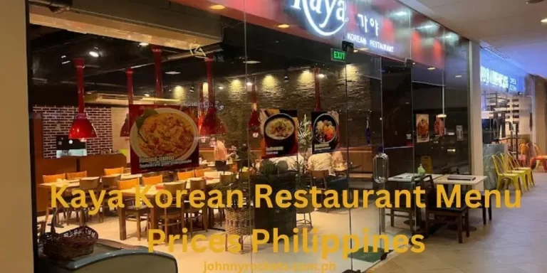 Kaya Korean Restaurant Menu Prices Philippines January 2024