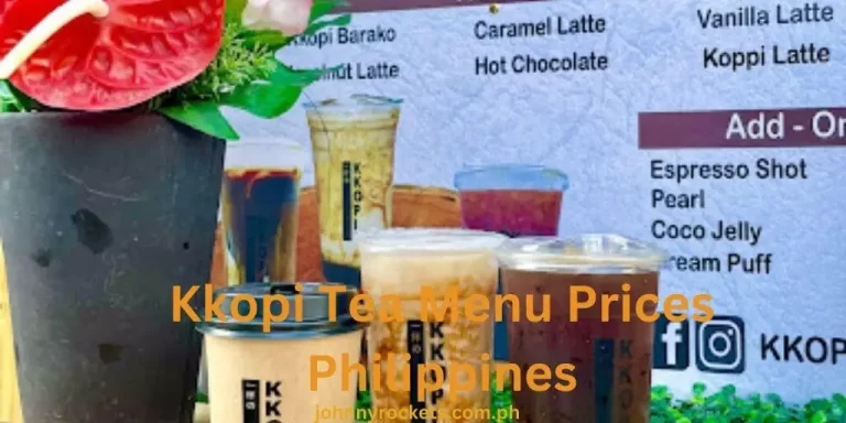 Kkopi Tea Menu Prices Philippines January 2024