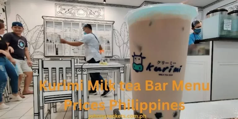 Kurimi Milk tea Bar Menu Prices Philippines January 2024