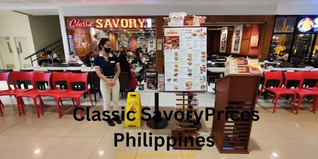 Classic Savory Menu Prices Philippines 