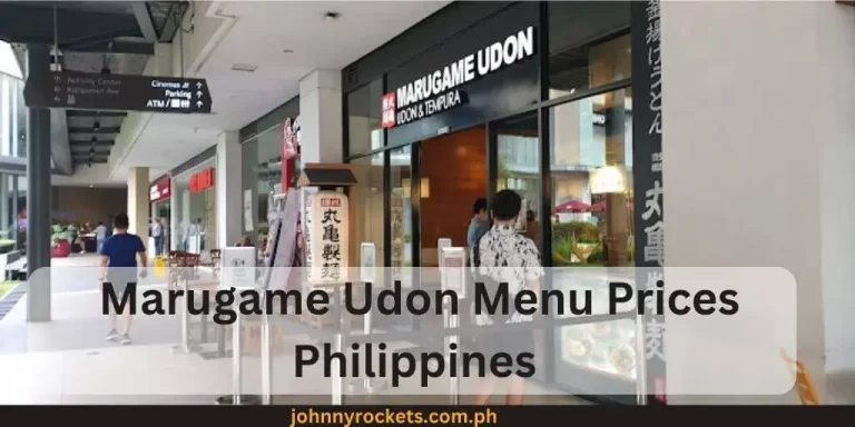 Marugame Udon Menu Prices Philippines January 2024