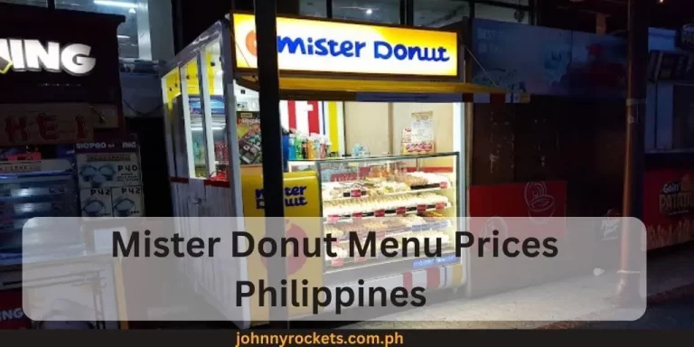 Mister Donut Menu Prices Philippines January 2024