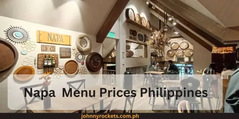 Napa Menu Prices Philippines January 2024