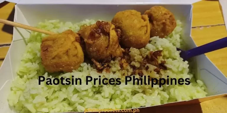 Paotsin Menu Prices Philippines January 2024