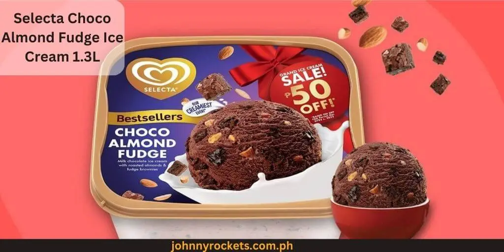 Selecta Choco Almond Fudge Ice Cream 1.3L Popular items of  Selecta Ice Cream Menu in  Philippines