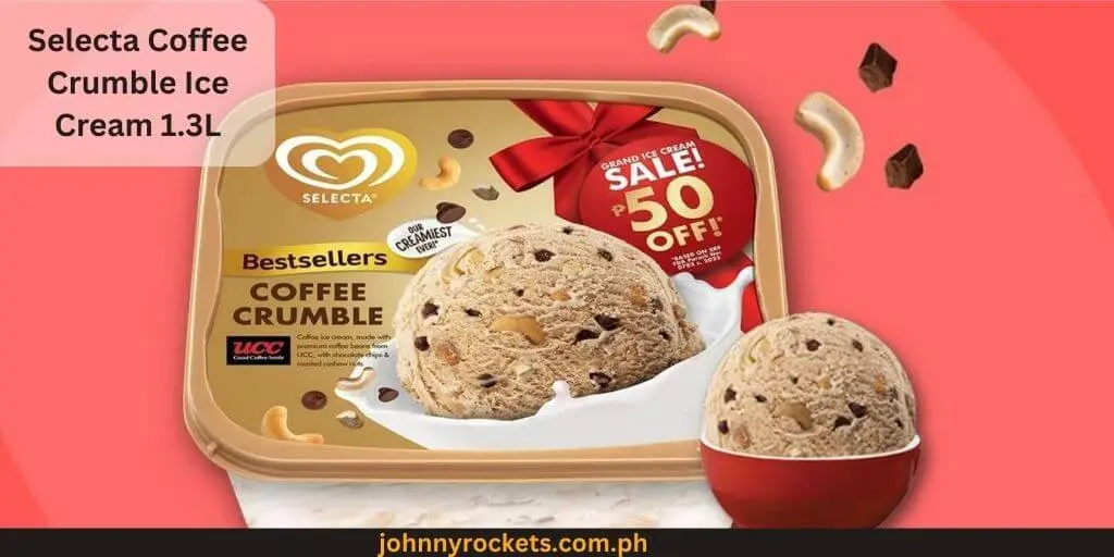 Selecta Coffee Crumble Ice Cream 1.3L Popular items of  Selecta Ice Cream Menu in  Philippines