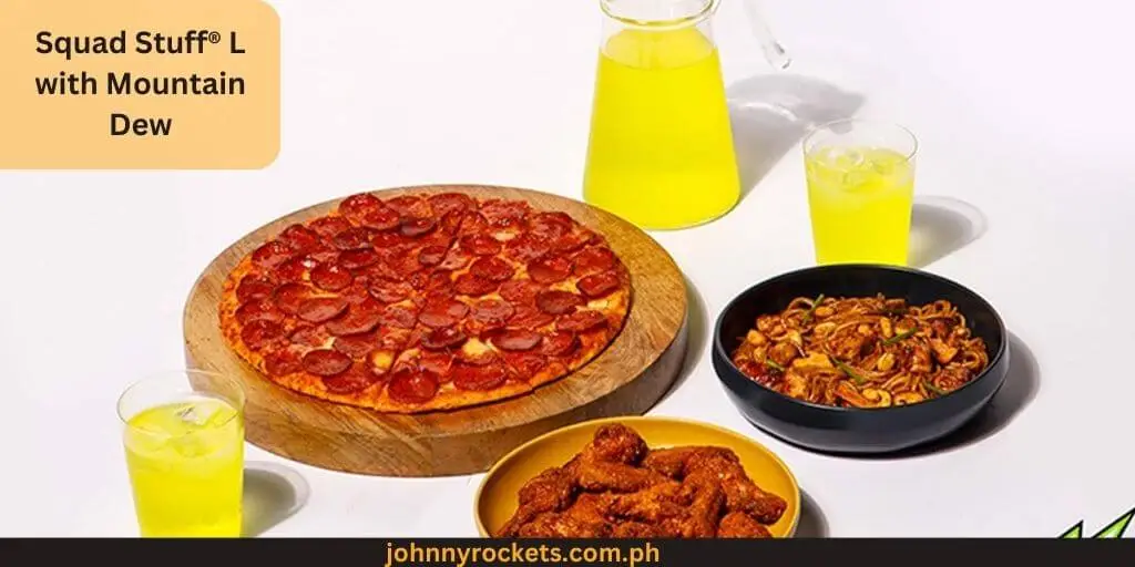Squad Stuff® L with Mountain Dew Popular items of  Yellow Cab Pizza in Philippines