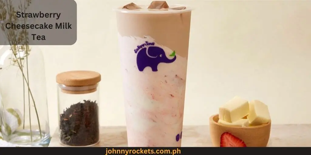 Strawberry Cheesecake Milk Tea Popular food item of  Baa Baa Thai Tea in Philippines