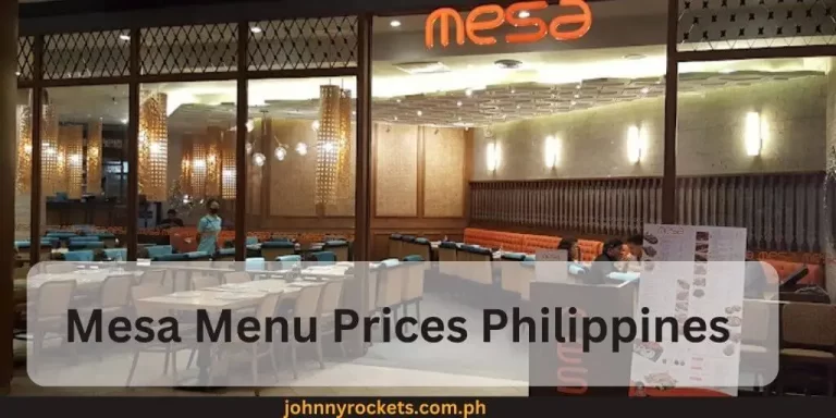 Mesa Menu Prices Philippines January 2024