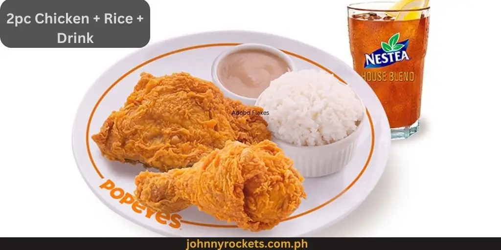 2pc Chicken + Rice + Drink: