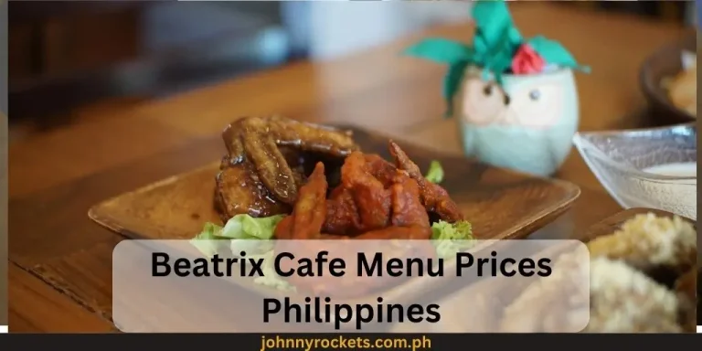 Beatrix Cafe Menu Prices Philippines January 2024