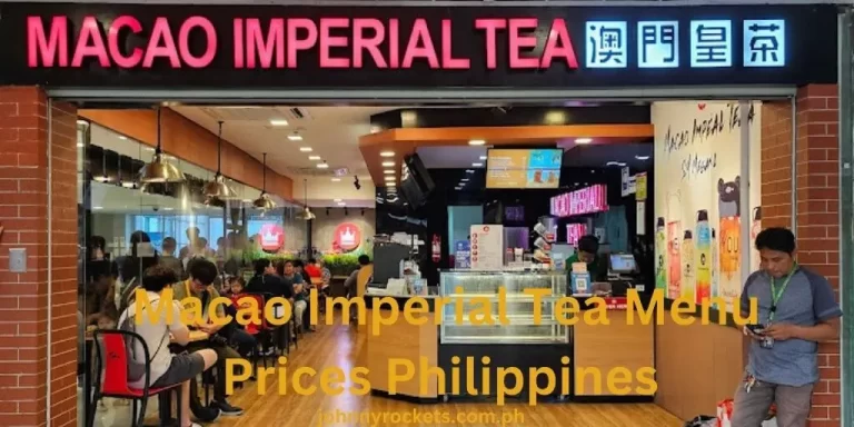 Macao Imperial Tea Menu Prices Philippines January 2024