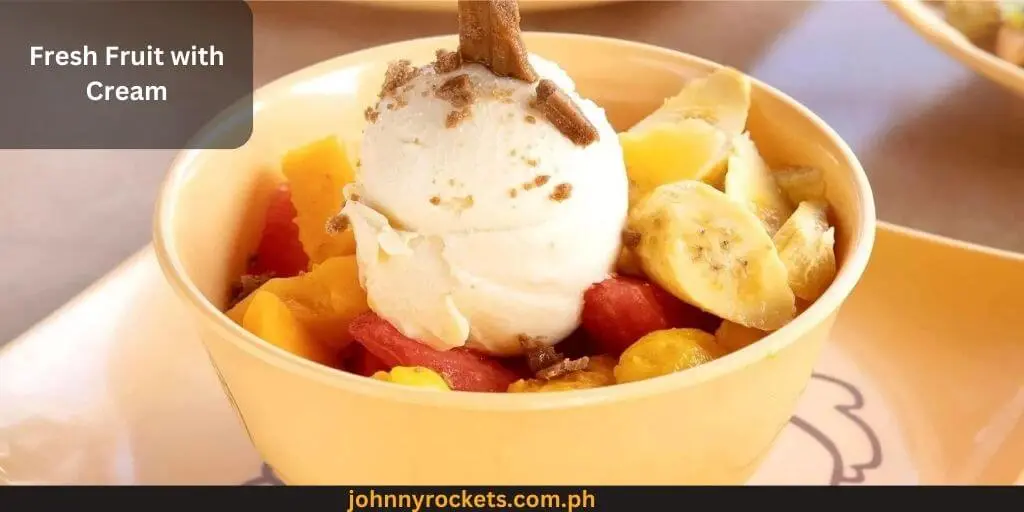 Fresh Fruit with Cream Popular food item of  Penong's  in Philippines