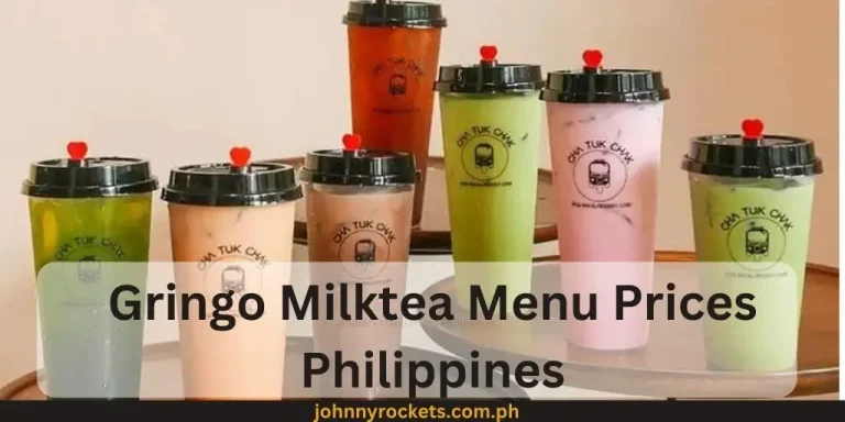 Gringo Milktea Menu Prices Philippines January 2024