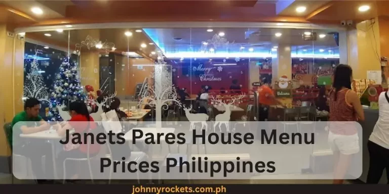 Janets Pares House Menu Prices Philippines January 2024