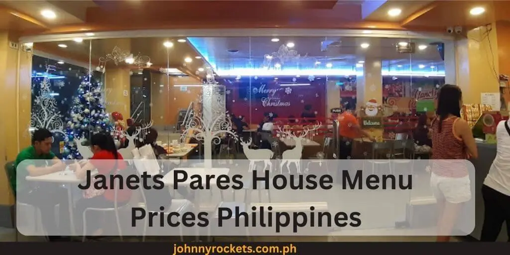 Janets Pares House Menu Prices Philippines