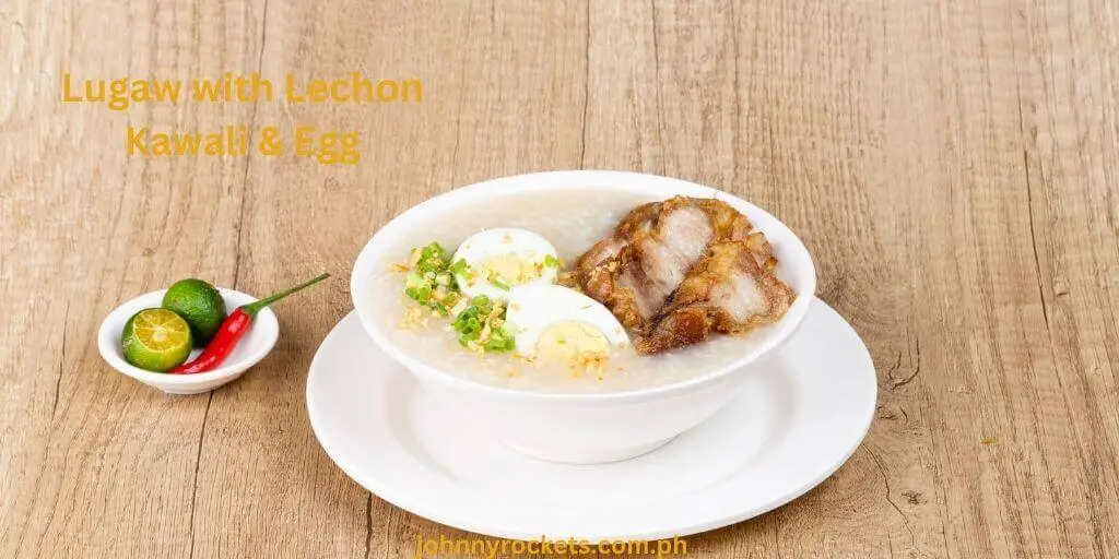 Lugaw with Lechon Kawali & Egg: 