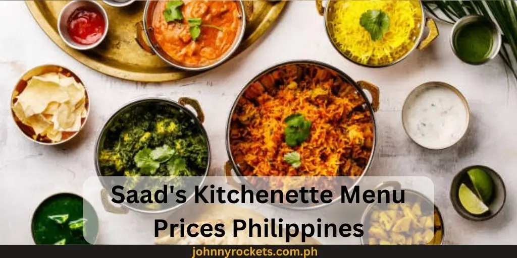 Saad's Kitchenette Menu Prices Philippines 