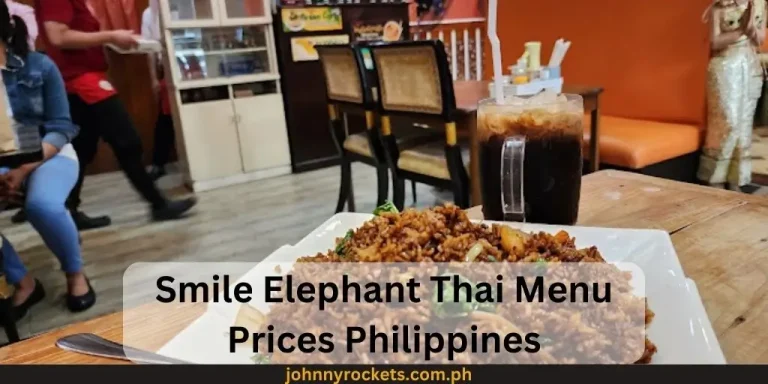 Smile Elephant Thai Restaurant Menu Prices Philippines January 2024