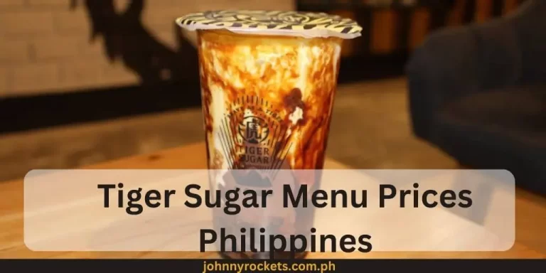 Tiger Sugar Menu Prices Philippines January 2024