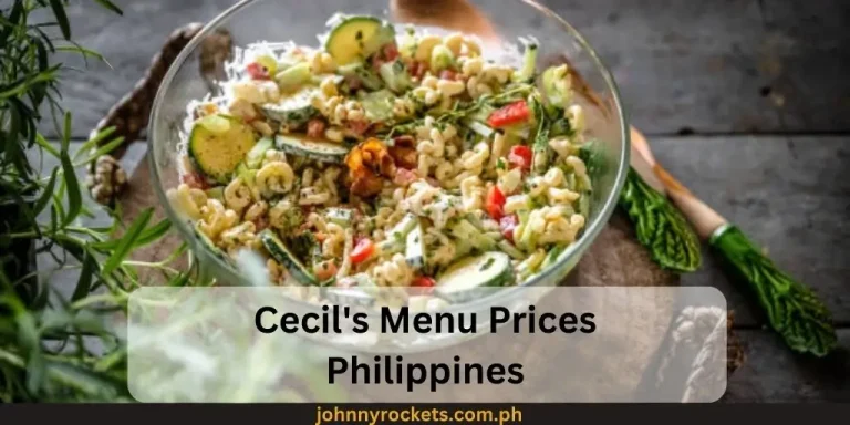 Cecil’s Menu Prices Philippines January 2024