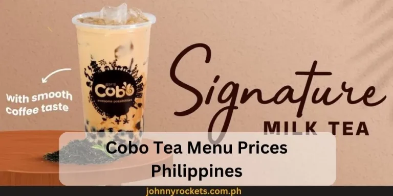 Cobo Tea Menu Prices Philippines January 2024