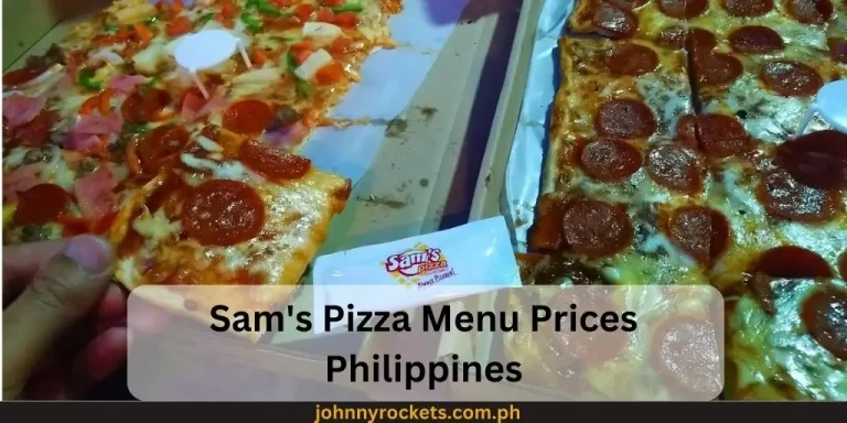 Sam’s Pizza Menu Prices Philippines January 2024