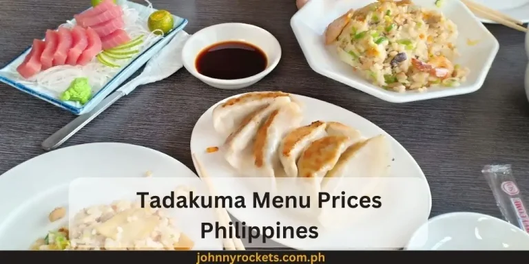 Tadakuma Menu Prices Philippines January 2024